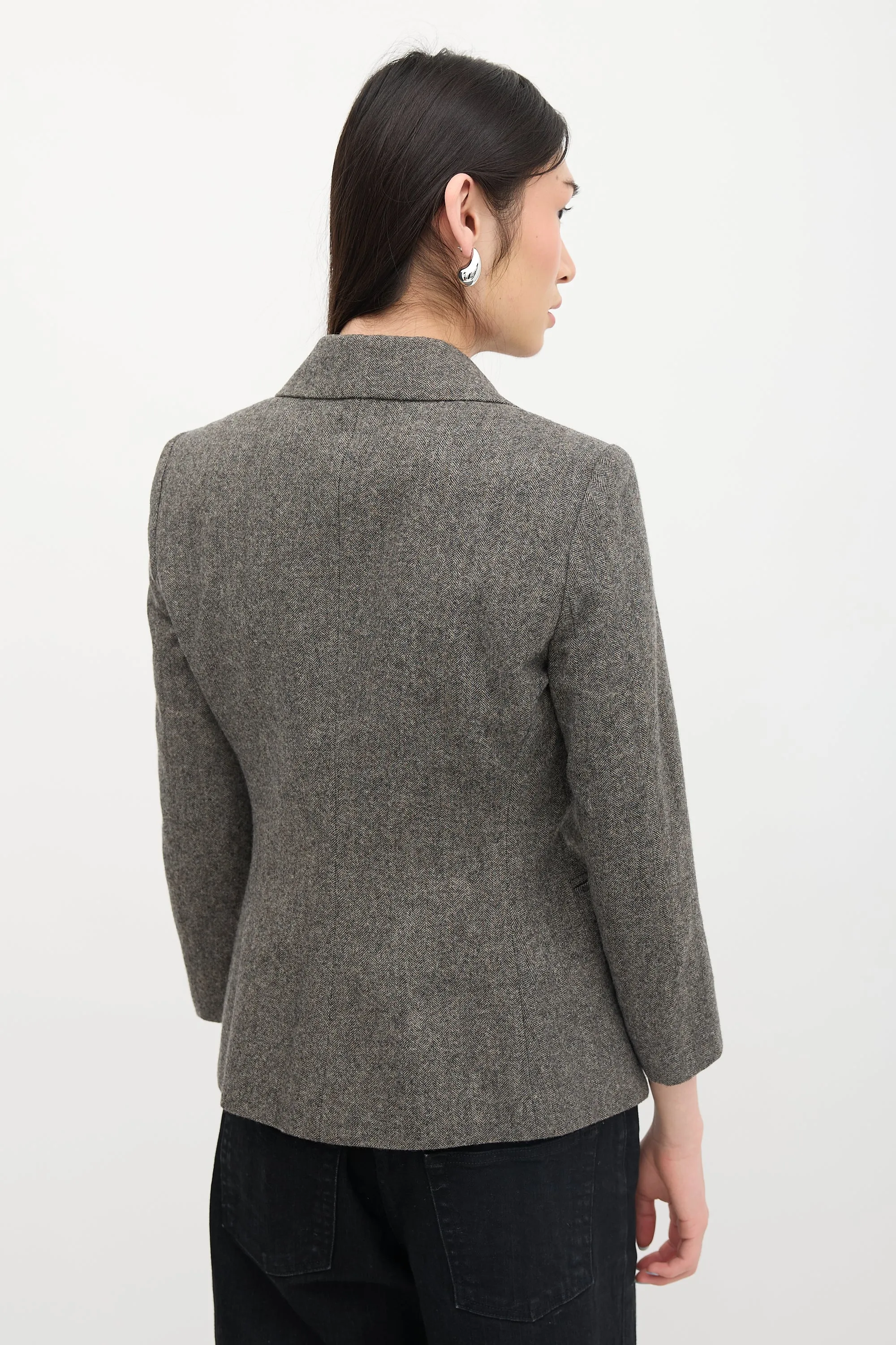 Wool Herringbone Blazer sold by VSP Consignment product image thumbnail 4