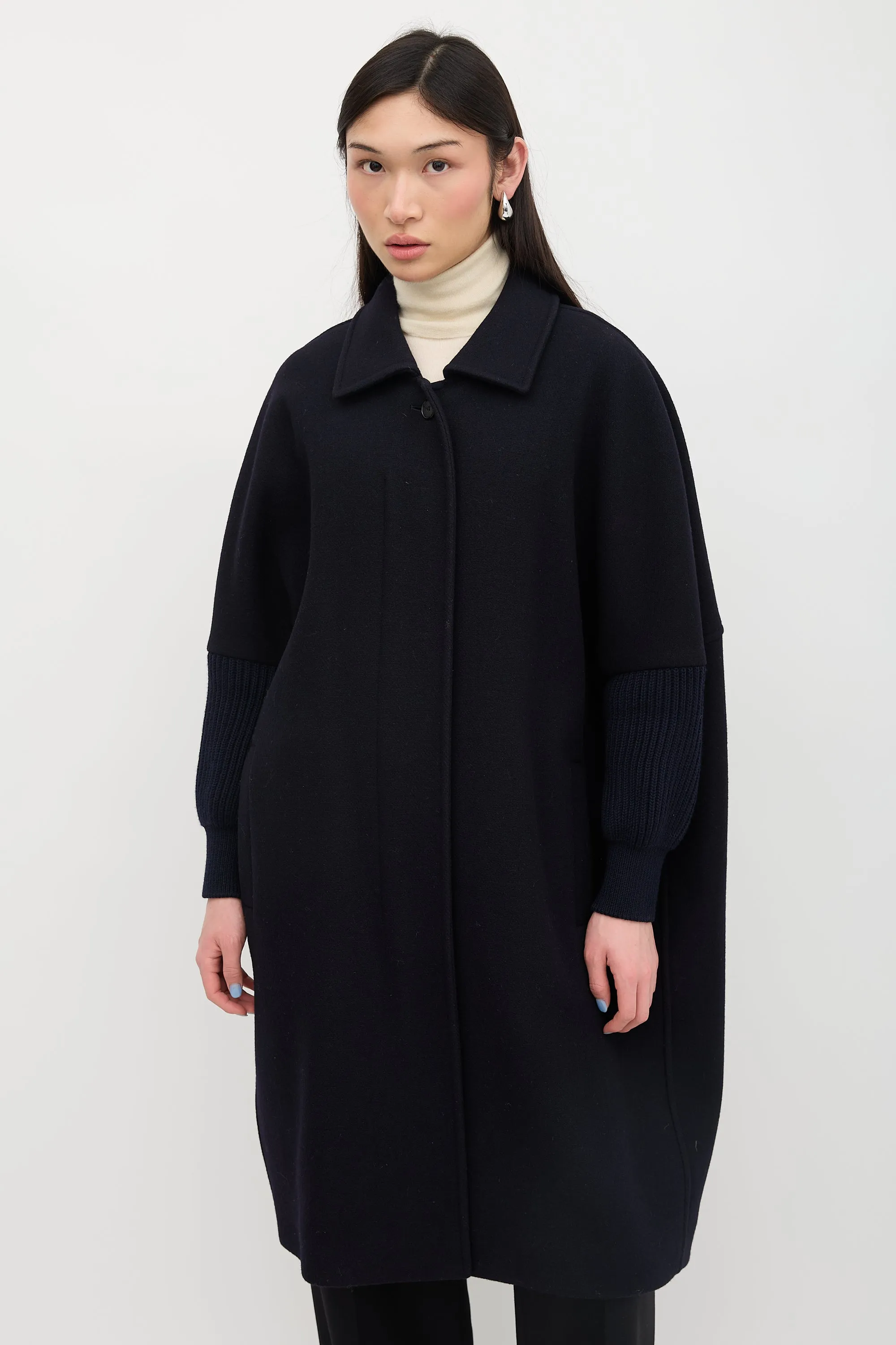 Wool Ribbed Sleeve Coat sold by VSP Consignment product image thumbnail 5