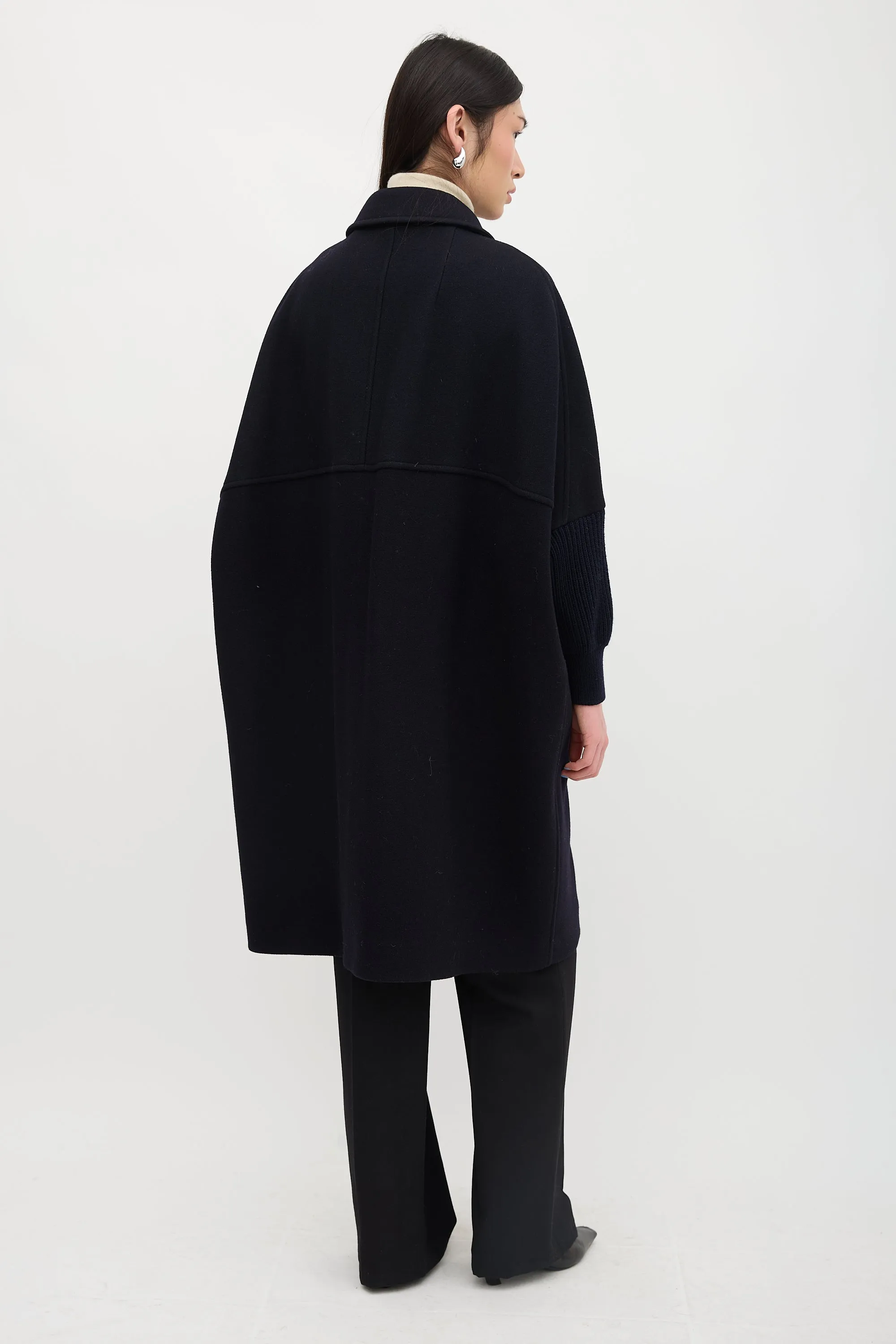 Wool Ribbed Sleeve Coat sold by VSP Consignment product image thumbnail 4