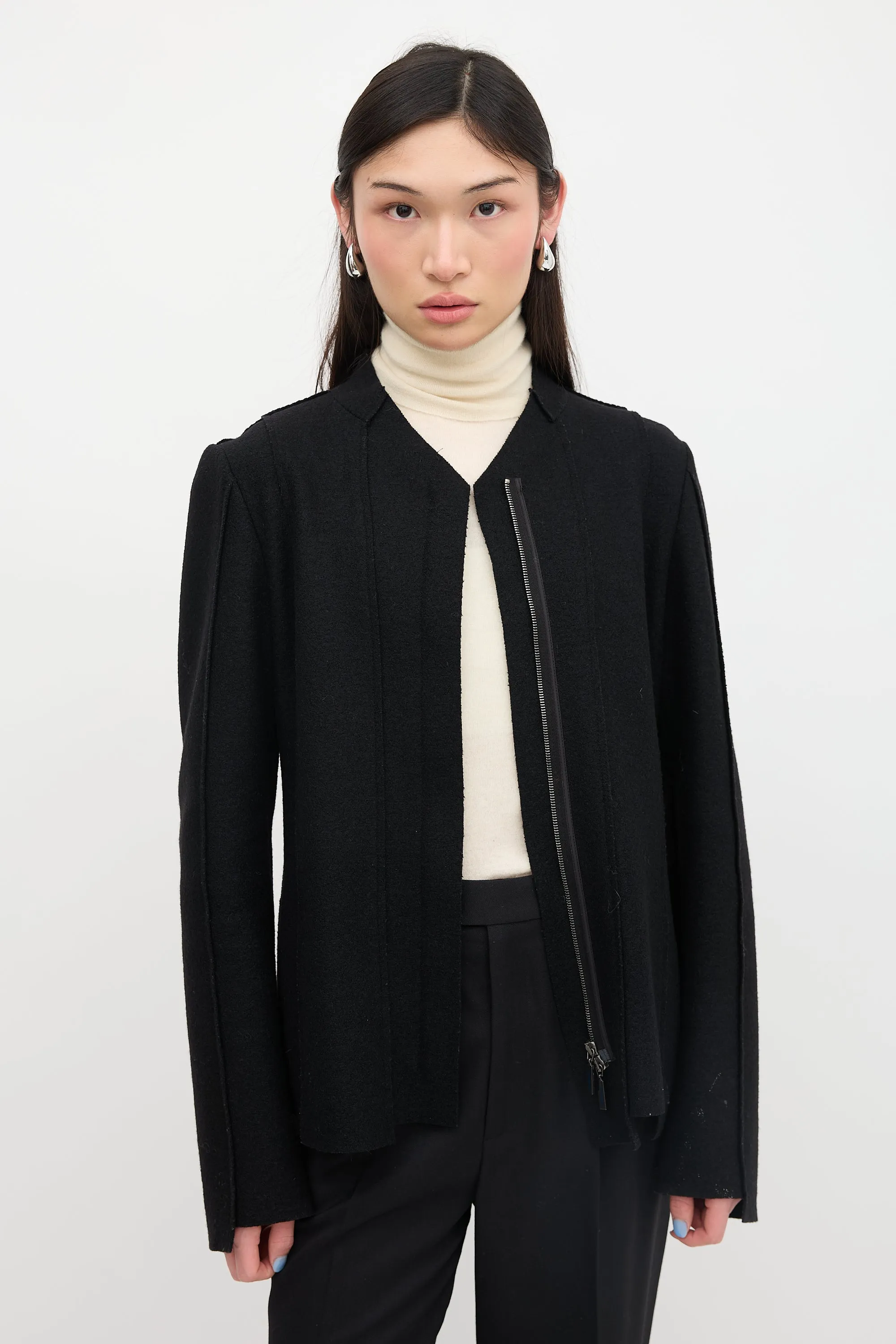 Felted Wool Zip Jacket sold by VSP Consignment