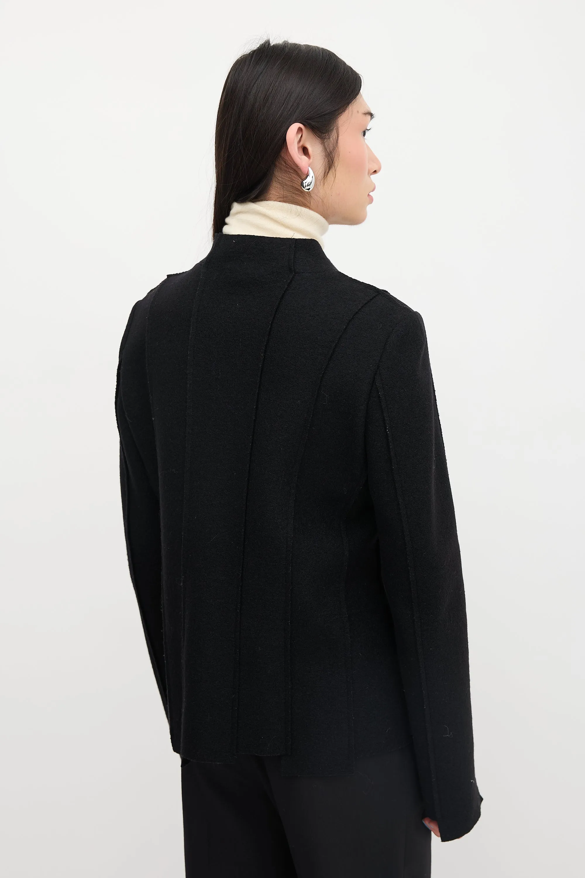 Felted Wool Zip Jacket sold by VSP Consignment product image thumbnail 4