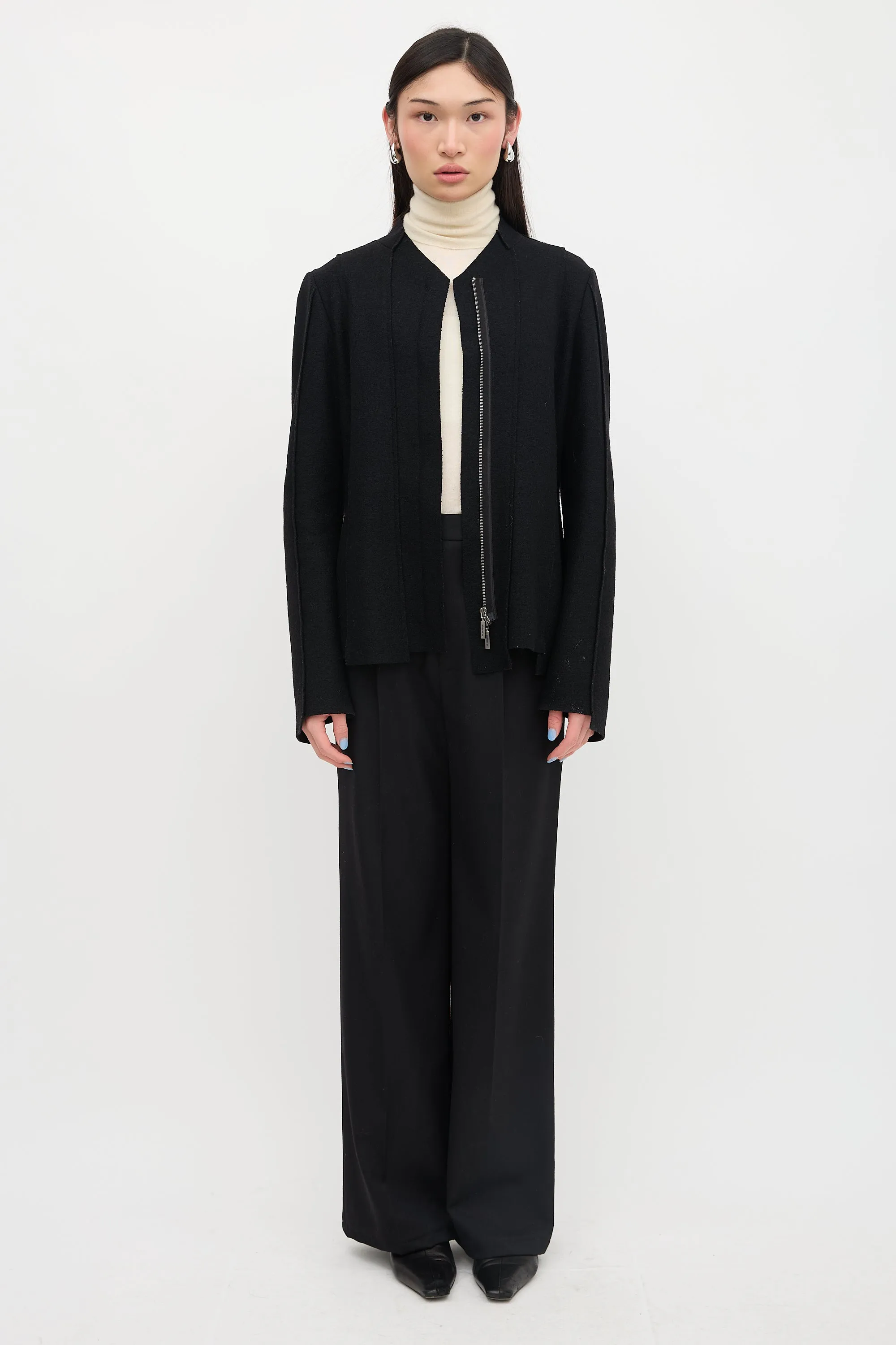 Felted Wool Zip Jacket sold by VSP Consignment product image thumbnail 2