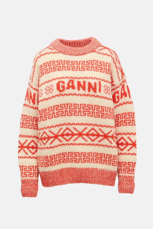 Wool Fair Isle Oversized Sweater made by Ganni