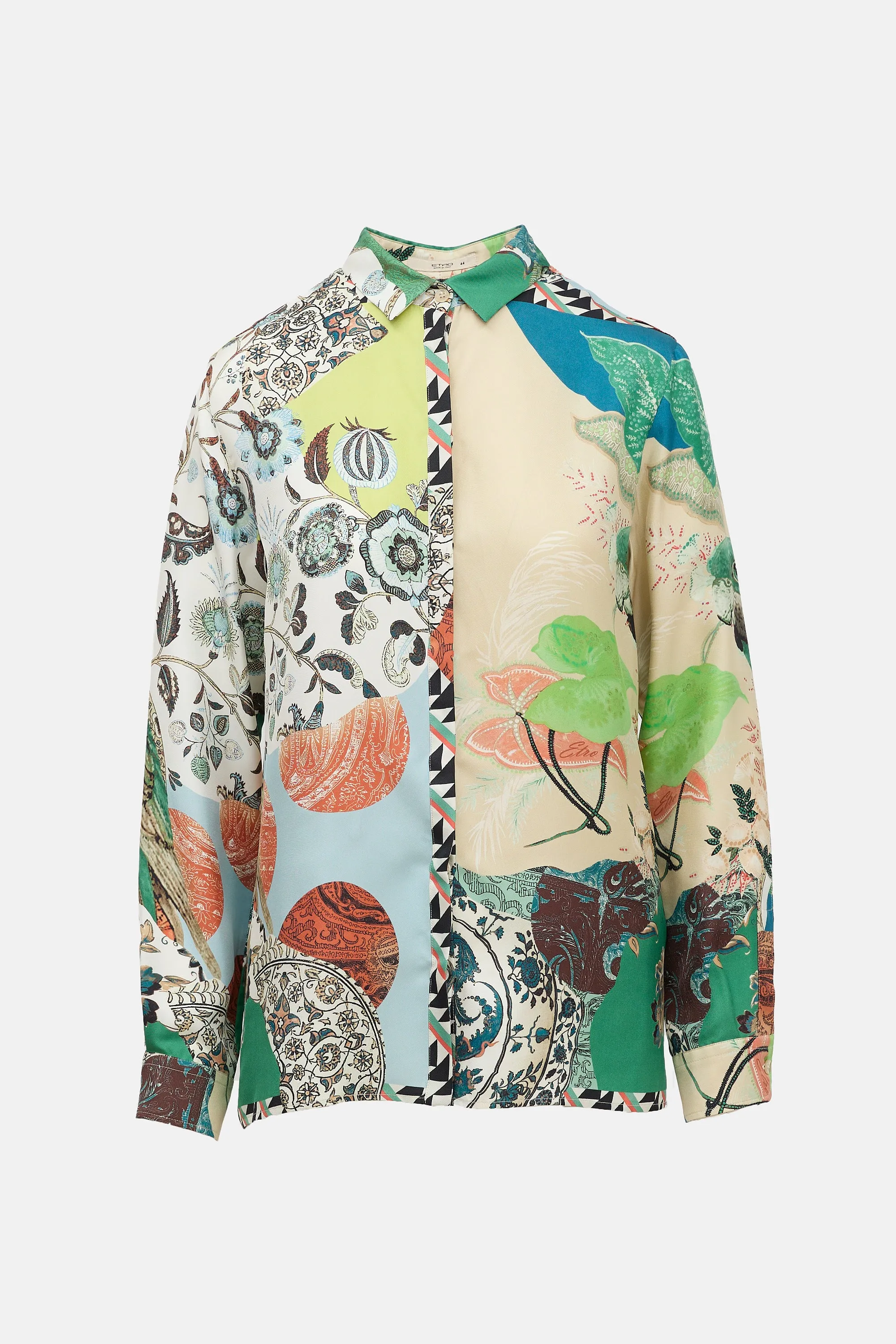 Silk Mixed Print Shirt sold by VSP Consignment