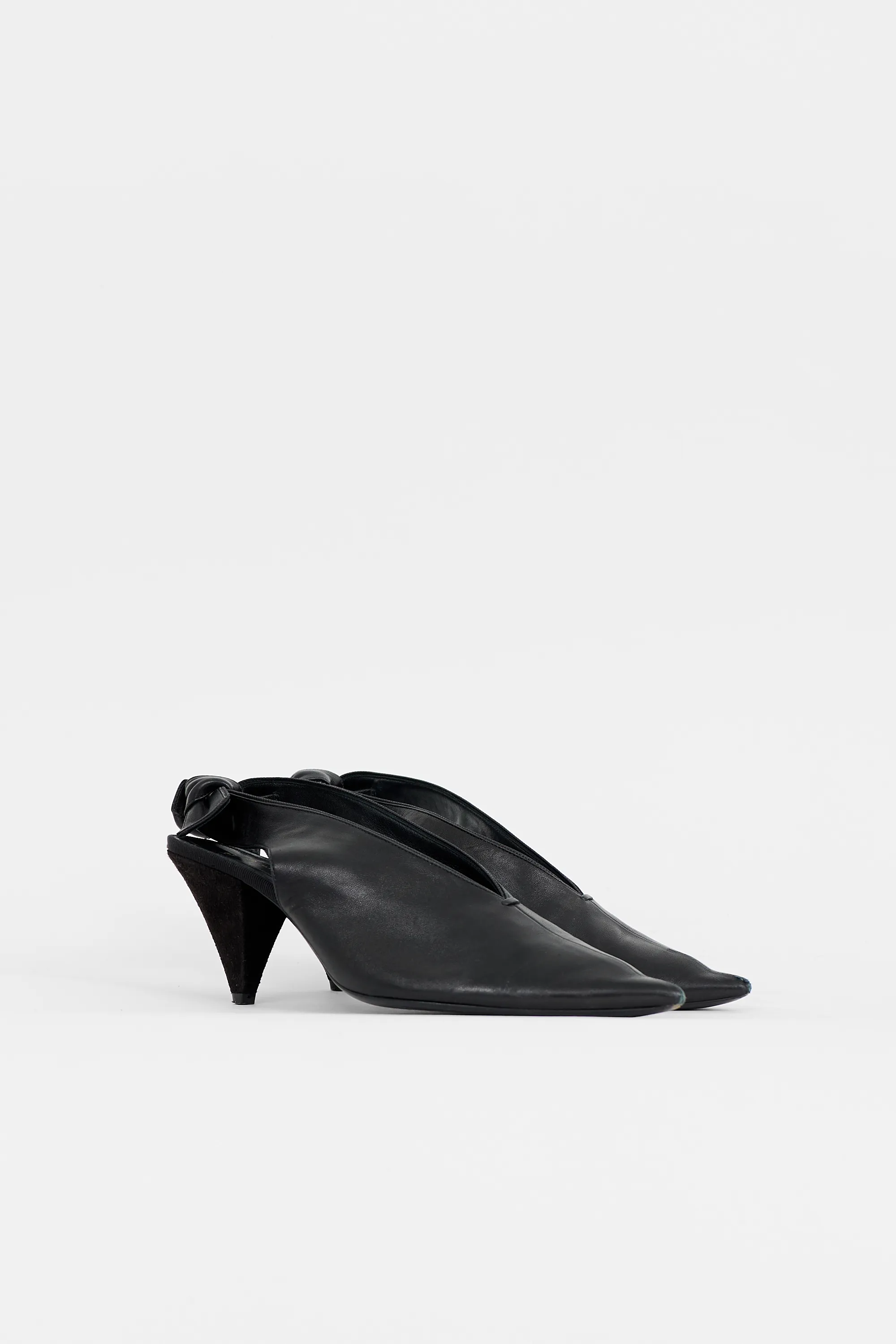 Leather V-Neck Slingback Pump sold by VSP Consignment product image thumbnail 2