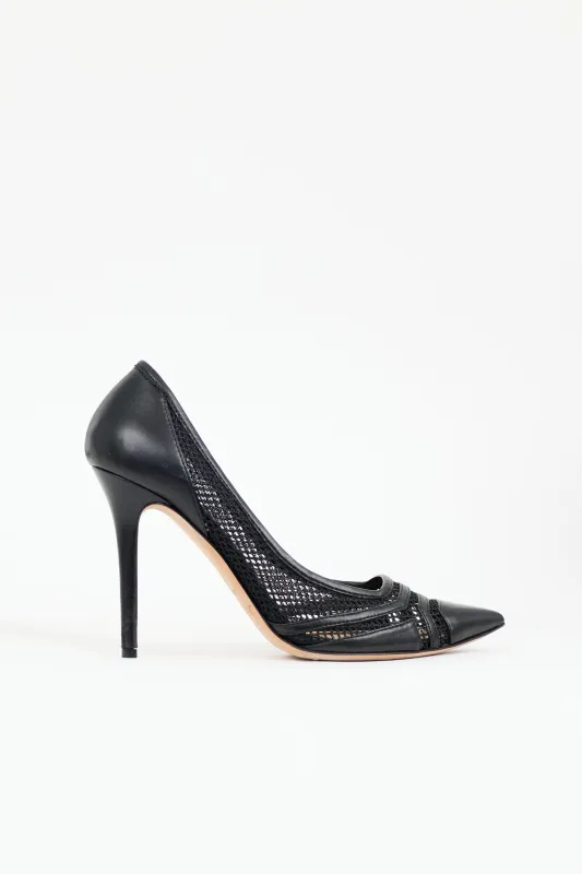 Leather & Mesh Hettie Pump made by Jimmy Choo