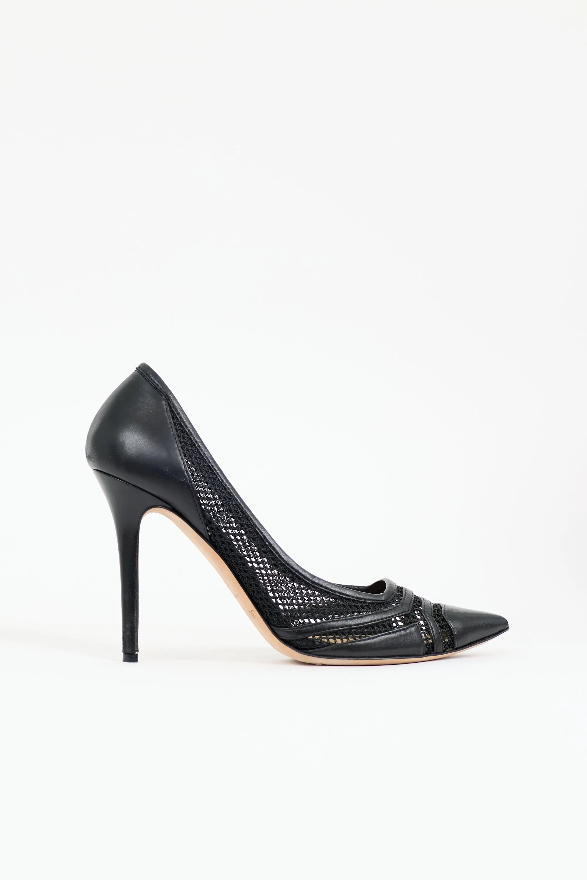 Leather & Mesh Hettie Pump sold by VSP Consignment