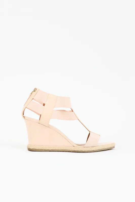 Patent Logo Wedge Sandal sold by VSP Consignment