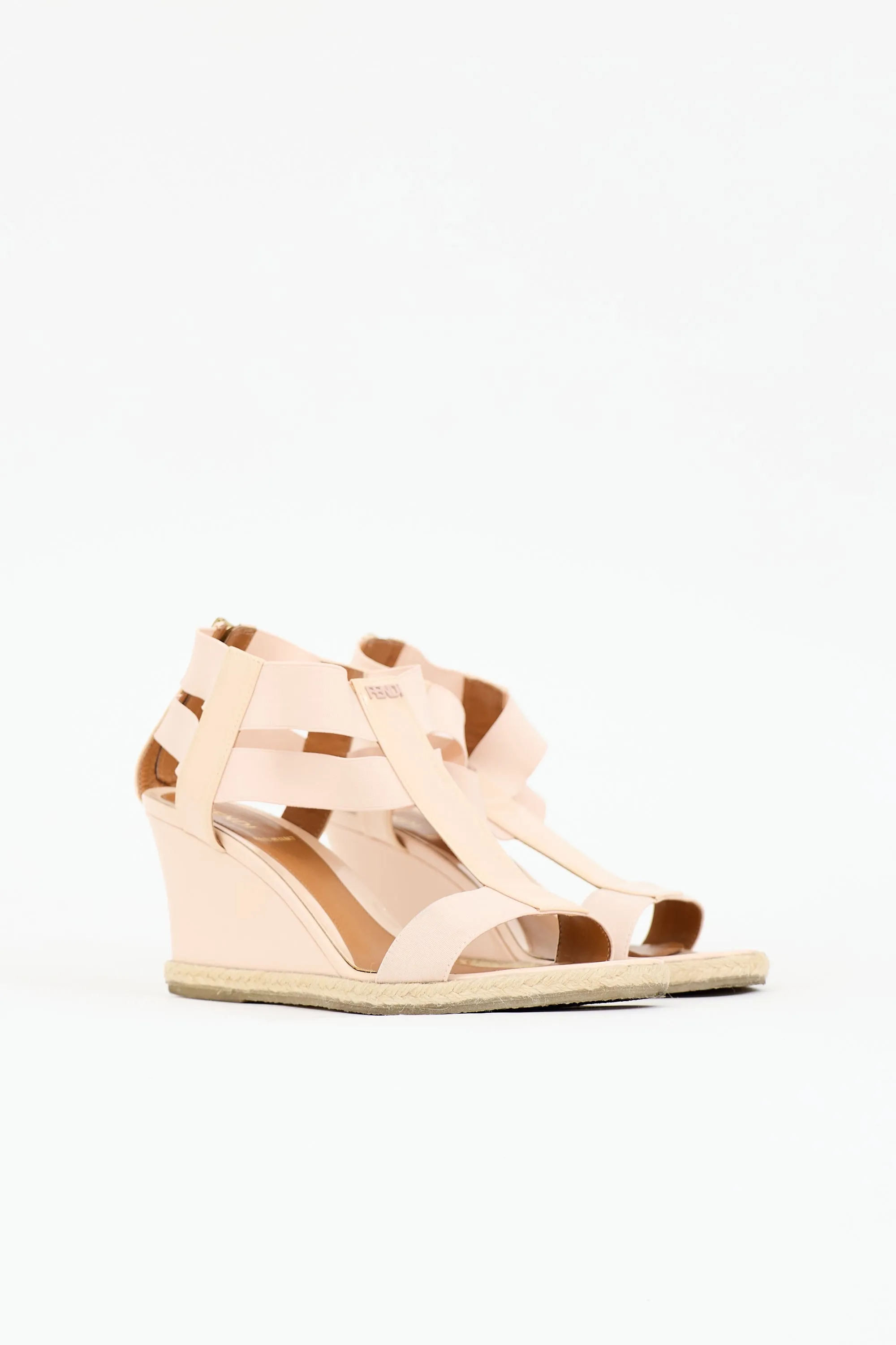Patent Logo Wedge Sandal sold by VSP Consignment product image thumbnail 2