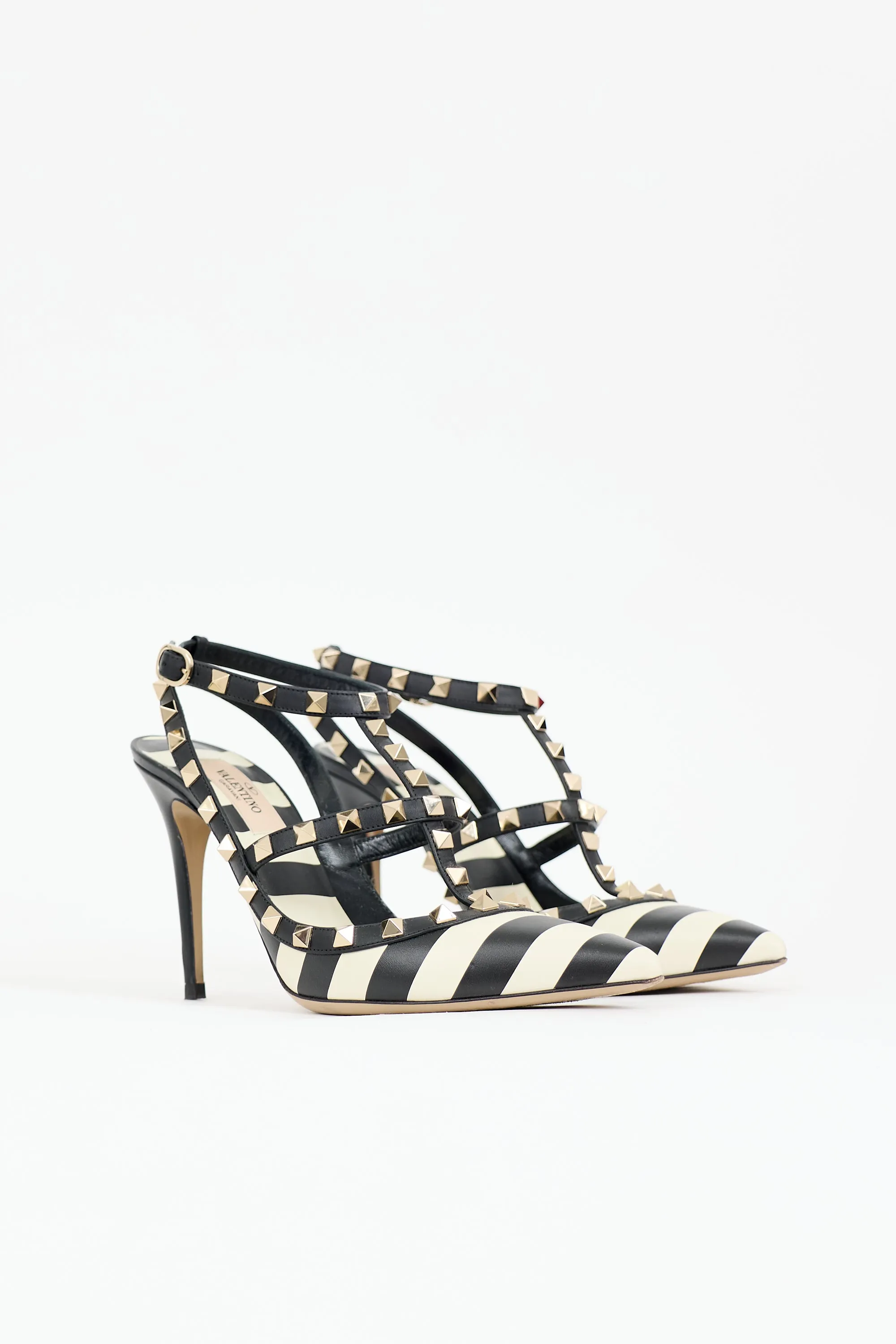 Striped Rockstud Cage Pump sold by VSP Consignment product image thumbnail 2