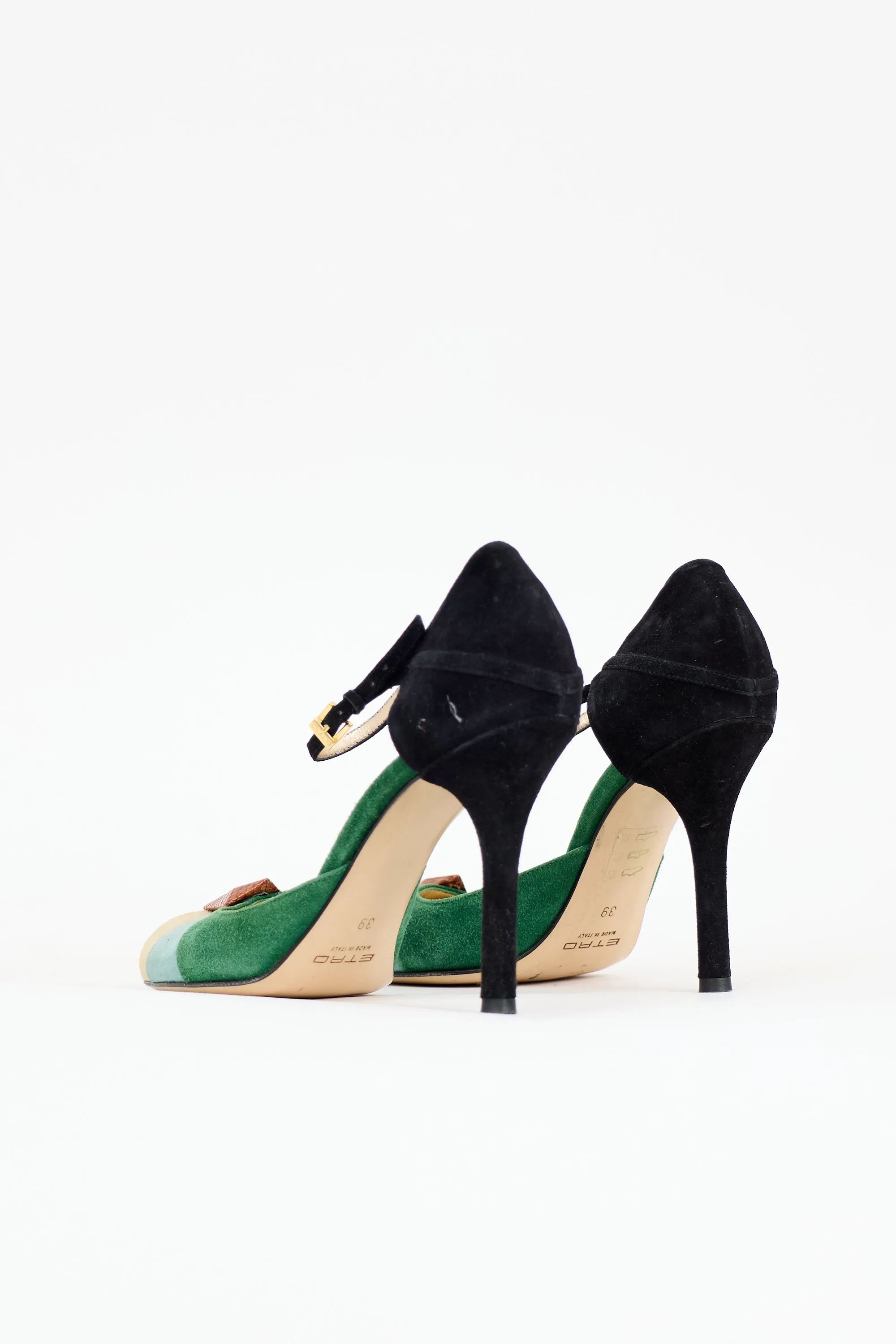 Suede Colour Block Pump sold by VSP Consignment product image thumbnail 4