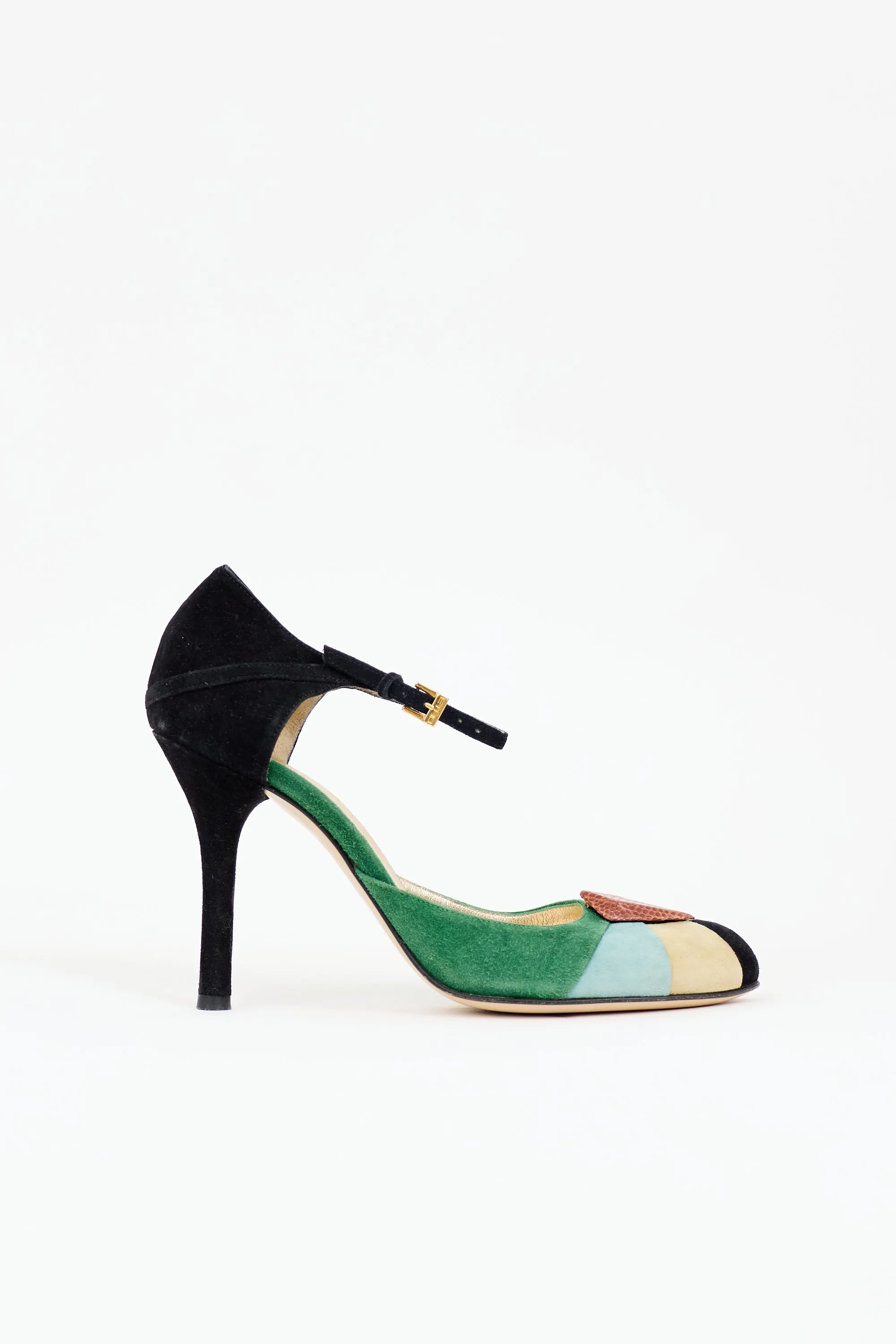 Suede Colour Block Pump sold by VSP Consignment