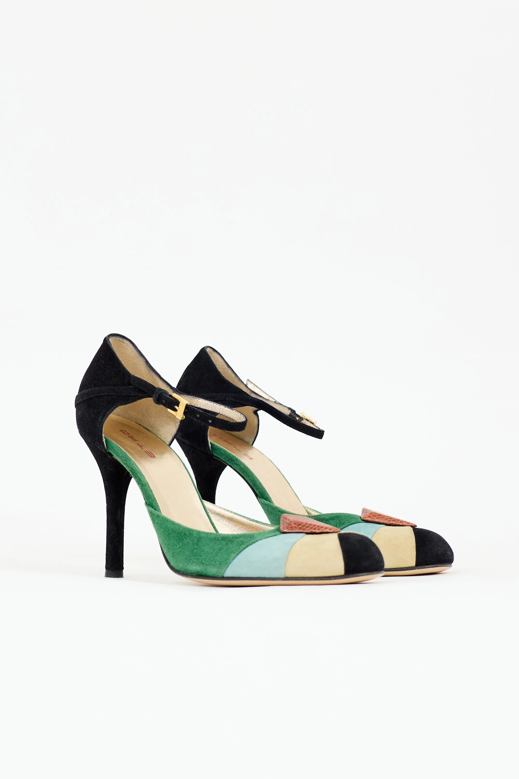 Suede Colour Block Pump sold by VSP Consignment product image thumbnail 2