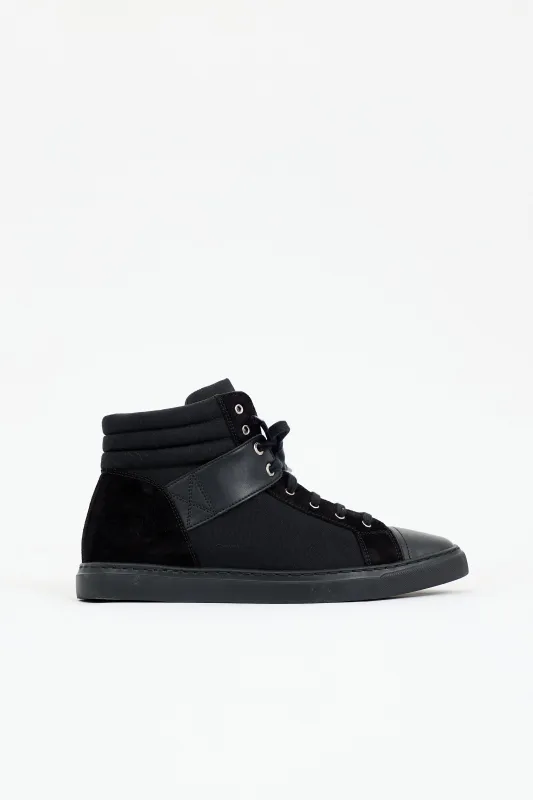 Canvas & Suede CC Sneaker made by Chanel