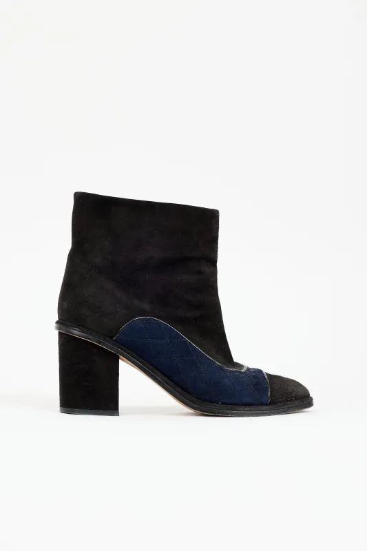 Suede CC Quilted Boot sold by VSP Consignment