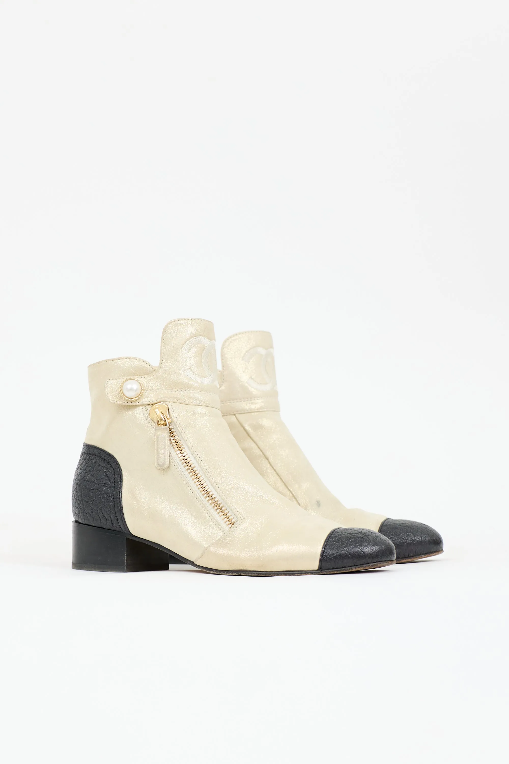 Glitter Suede CC Ankle Boot sold by VSP Consignment product image thumbnail 3