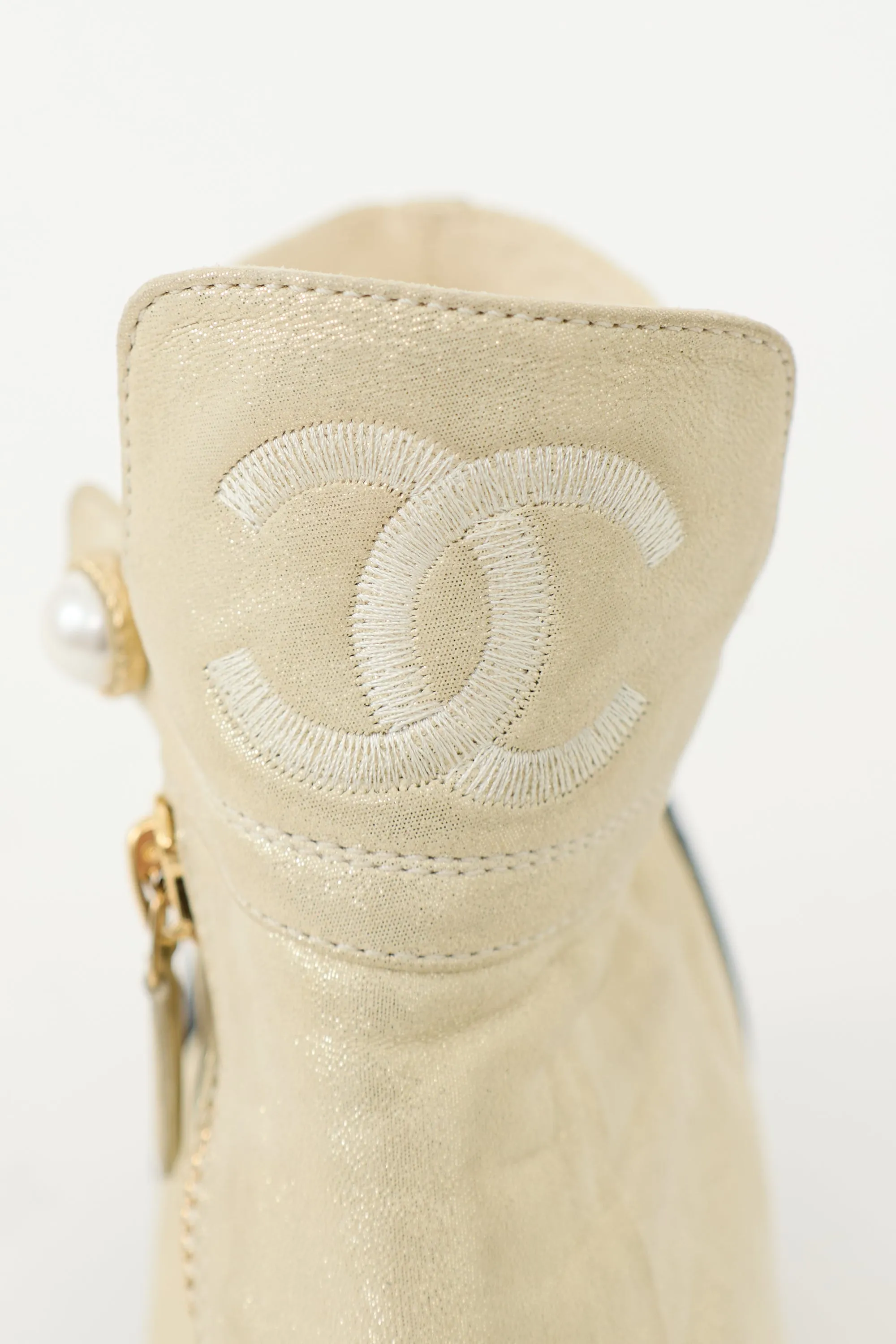 Glitter Suede CC Ankle Boot sold by VSP Consignment product image thumbnail 2