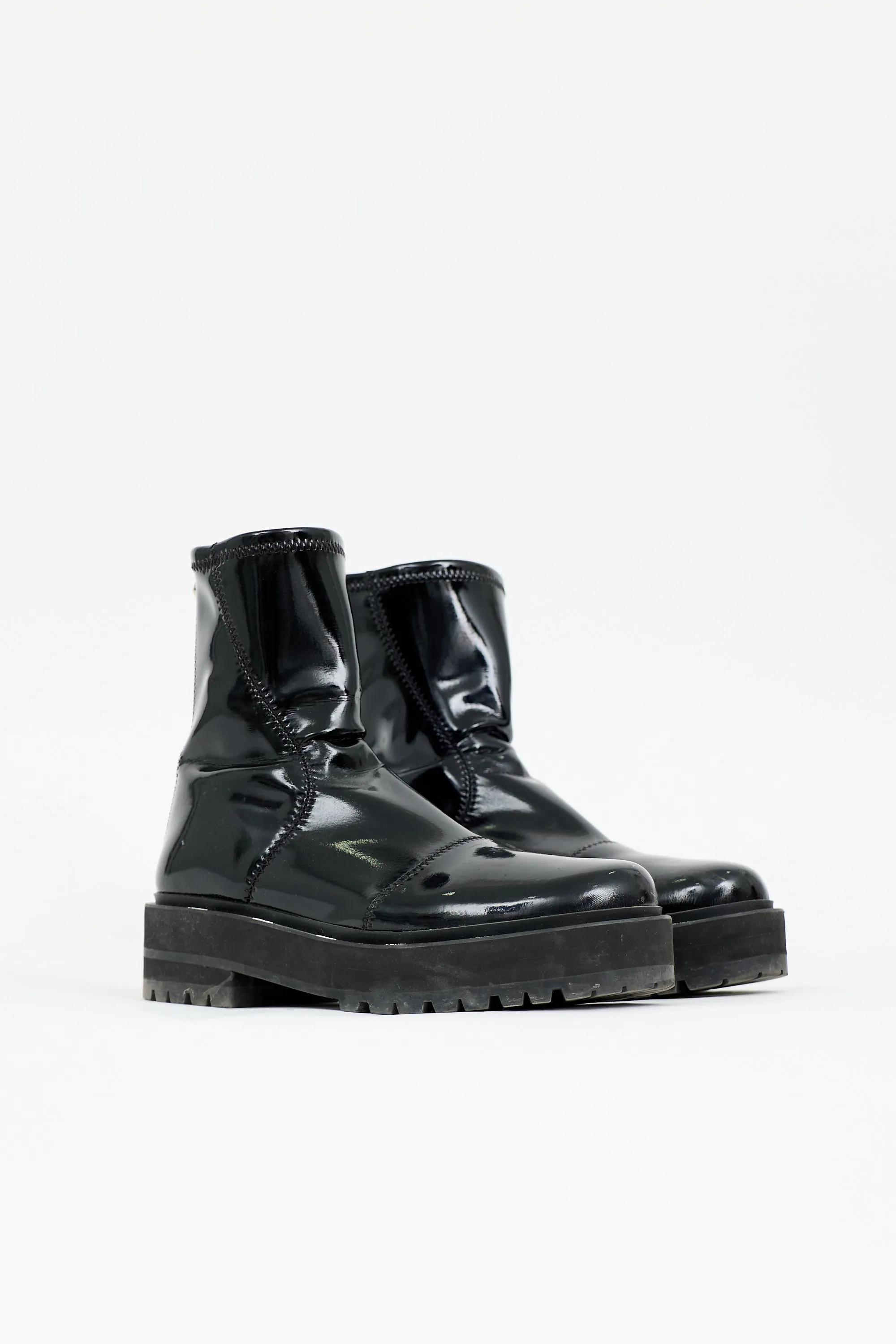 Vinyl Combat Boot sold by VSP Consignment product image thumbnail 2