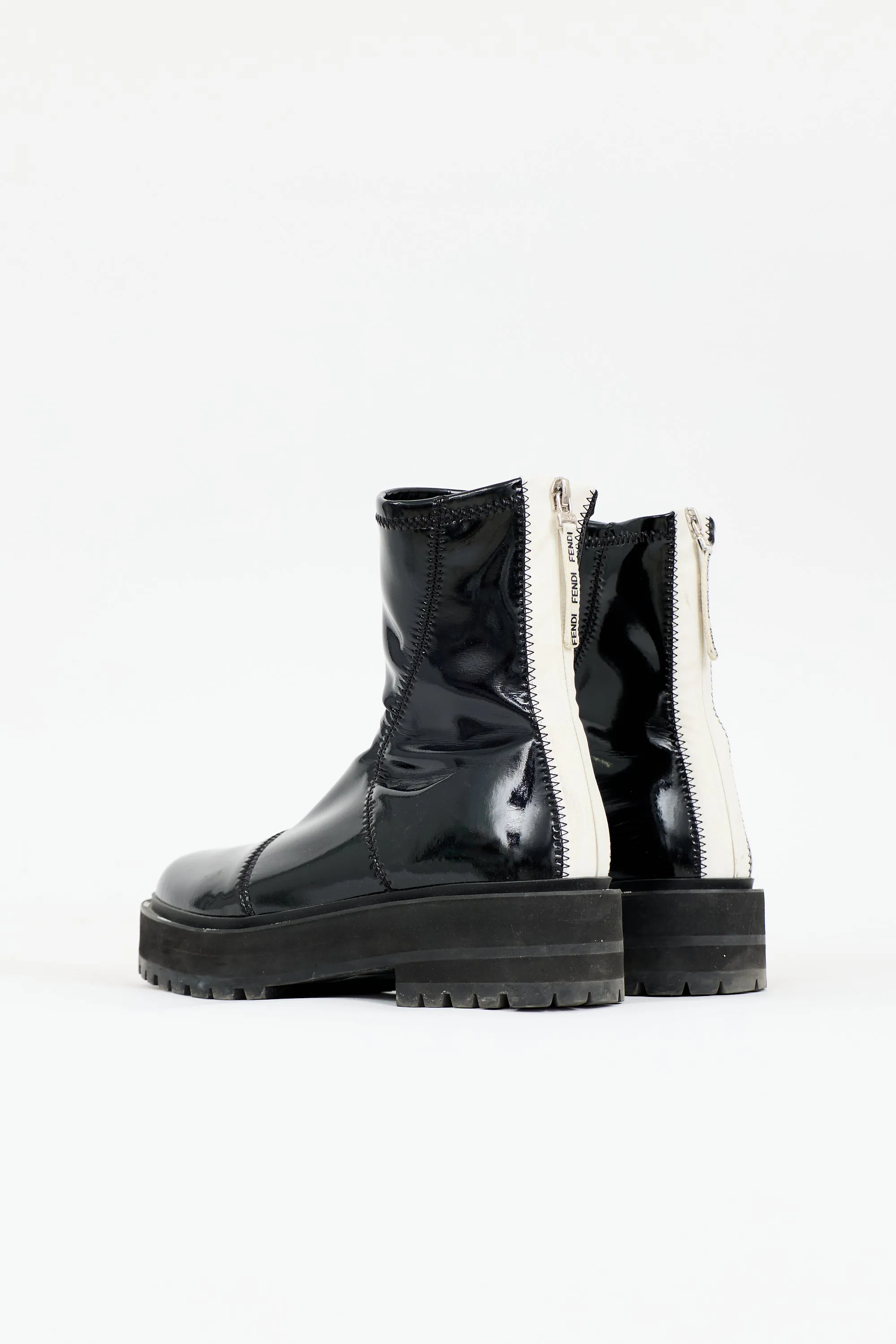 Vinyl Combat Boot sold by VSP Consignment product image thumbnail 4