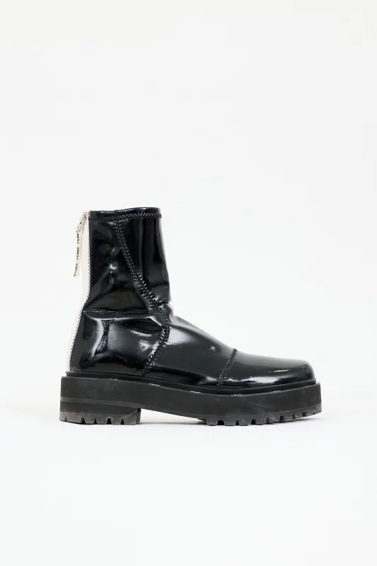 Vinyl Combat Boot made by VSP Consignment