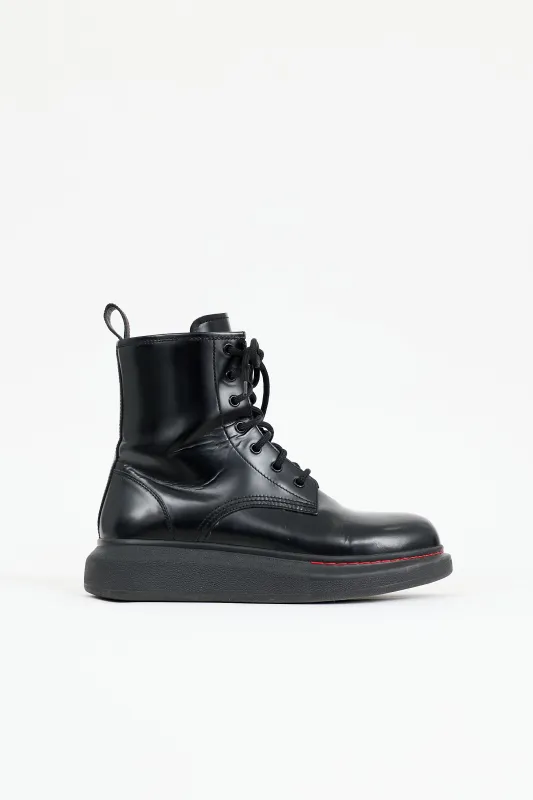 Leather Hybrid Combat Boot made by Alexander McQueen