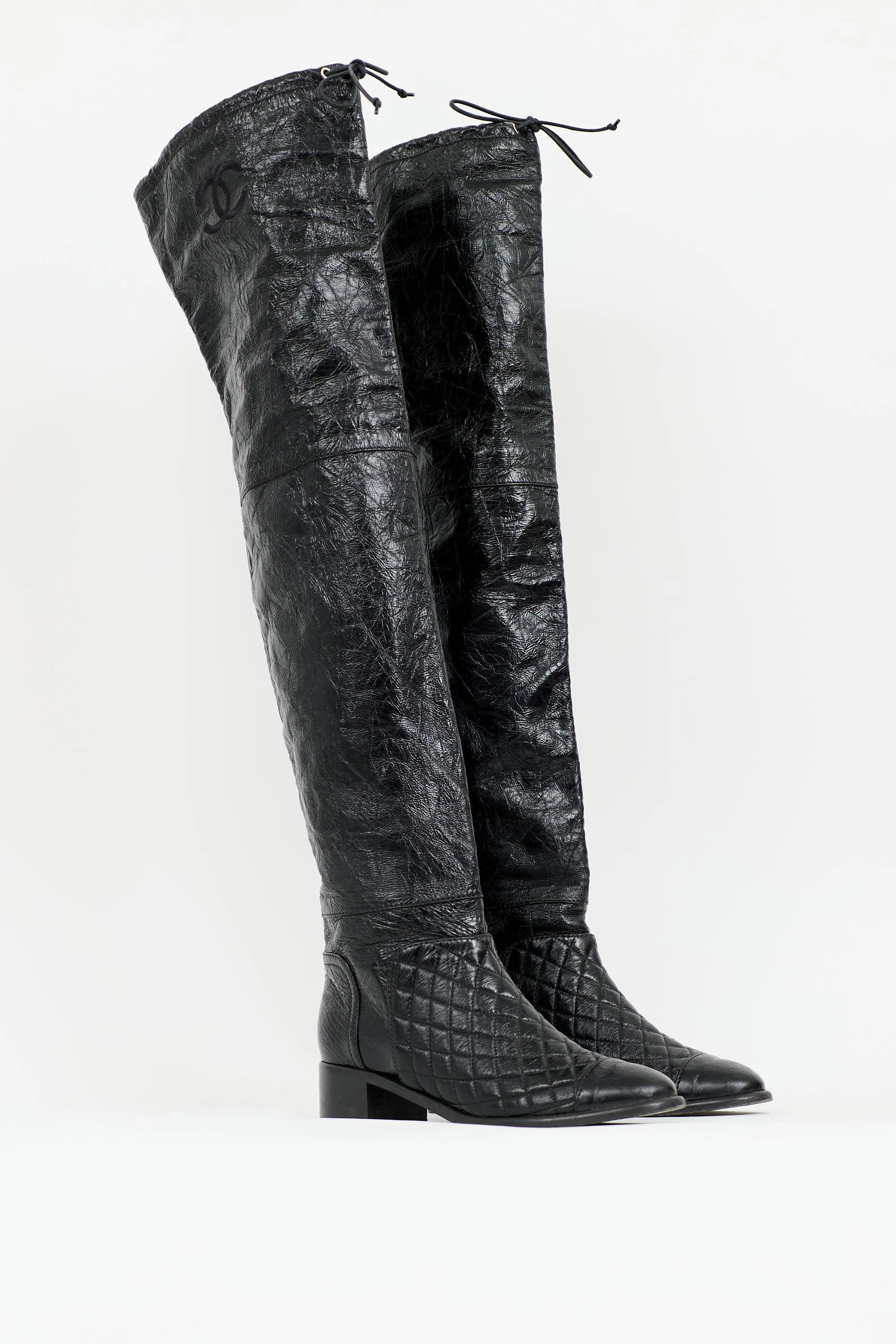 2018 Leather CC Thigh Boot sold by VSP Consignment product image thumbnail 2