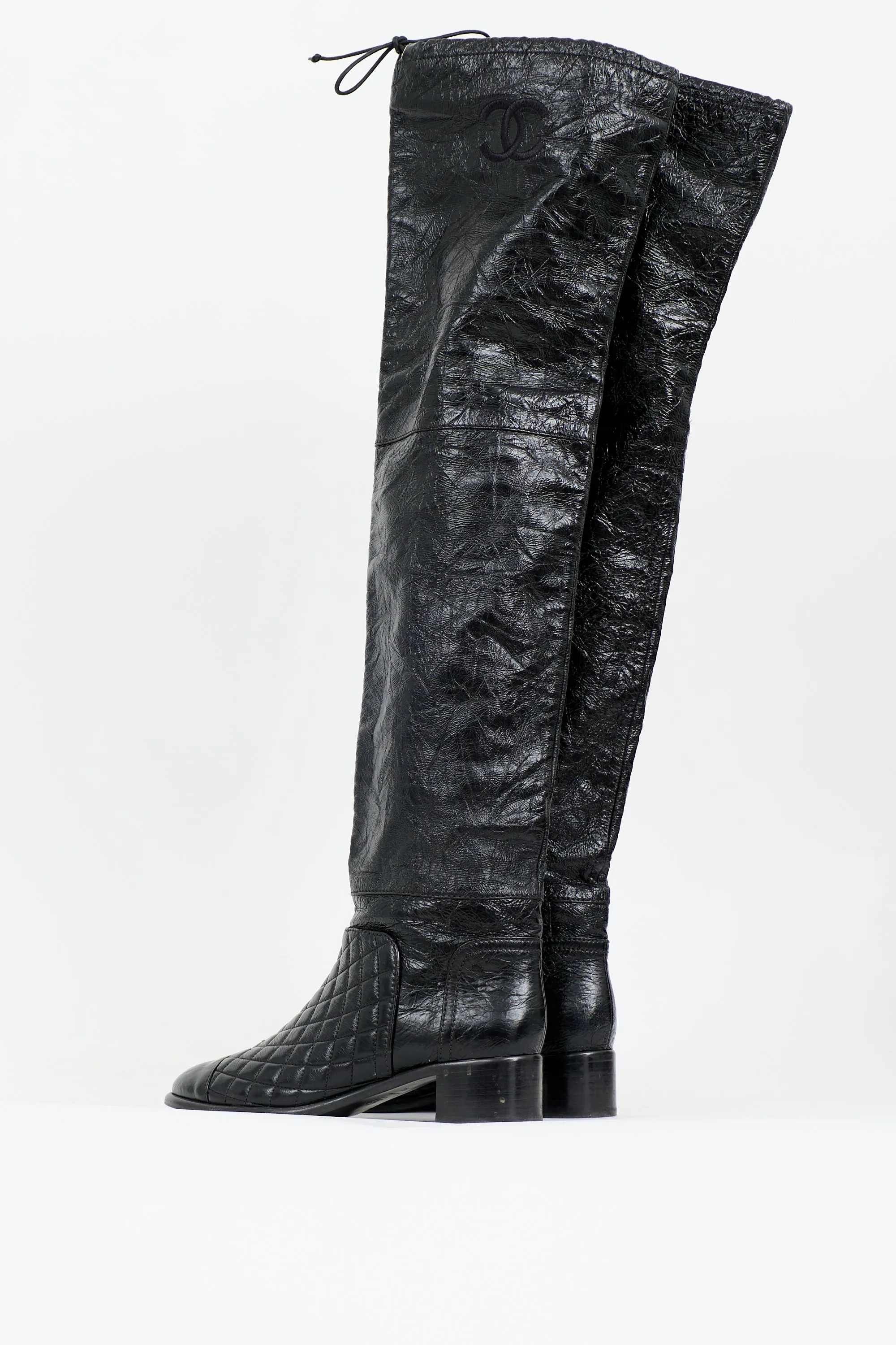 2018 Leather CC Thigh Boot sold by VSP Consignment product image thumbnail 4