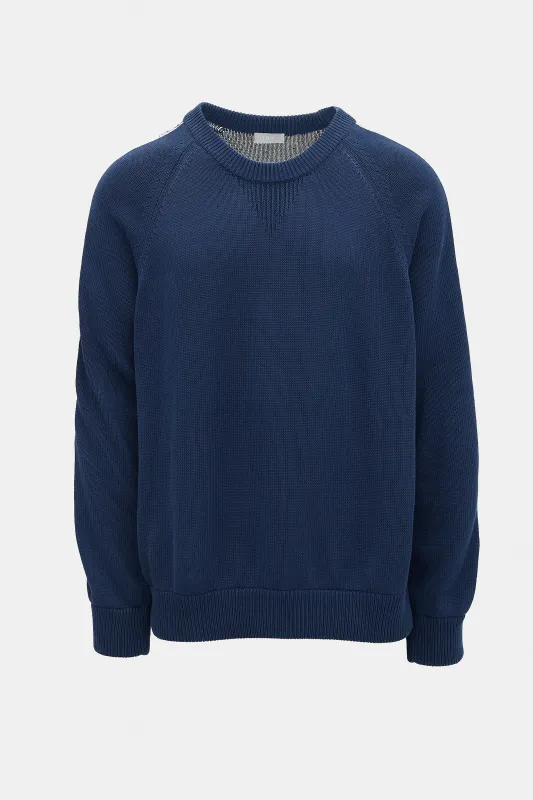 Ribbed Oblique Insert Sweater made by Dior