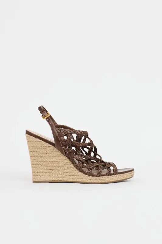 Woven Wedge Sandal sold by VSP Consignment