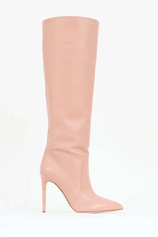 Leather Stiletto Knee Boot sold by VSP Consignment