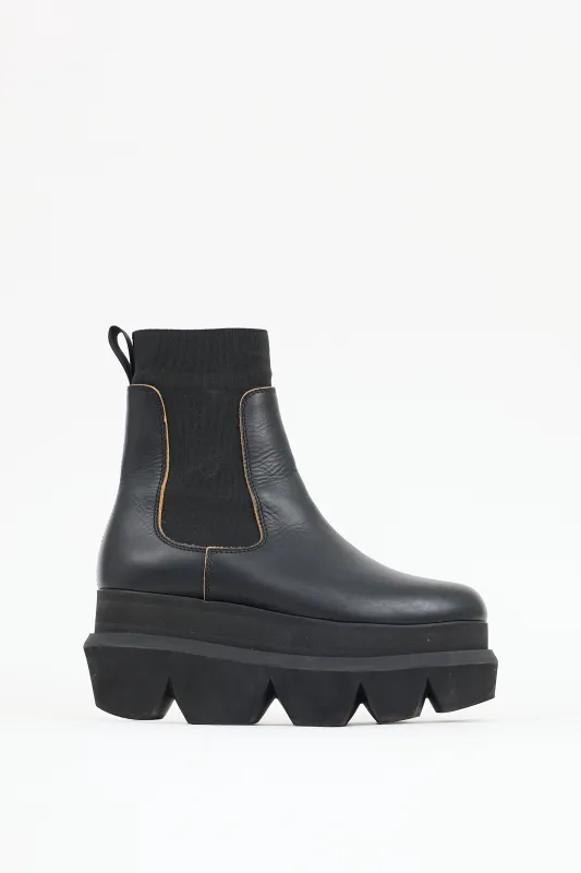 Leather Platform Boot made by Sacai