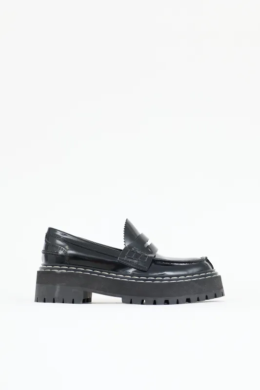 Patent Lug Loafer made by Proenza Schouler