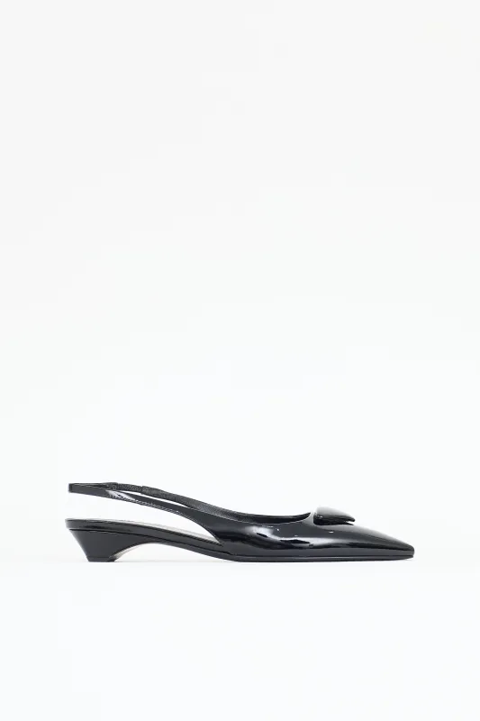 Patent Triangle Slingback Flat made by Prada