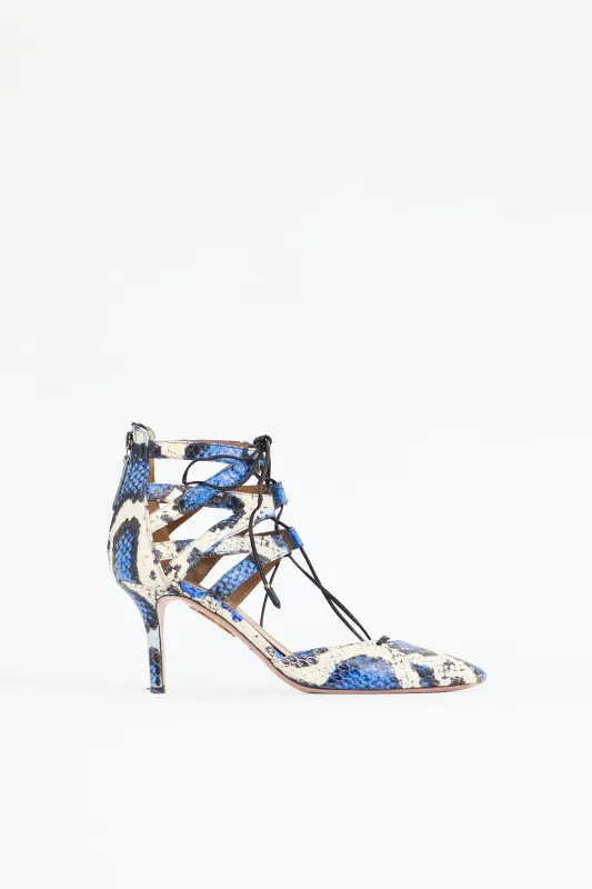 Printed Leather Belgravia Pump made by Aquazzura