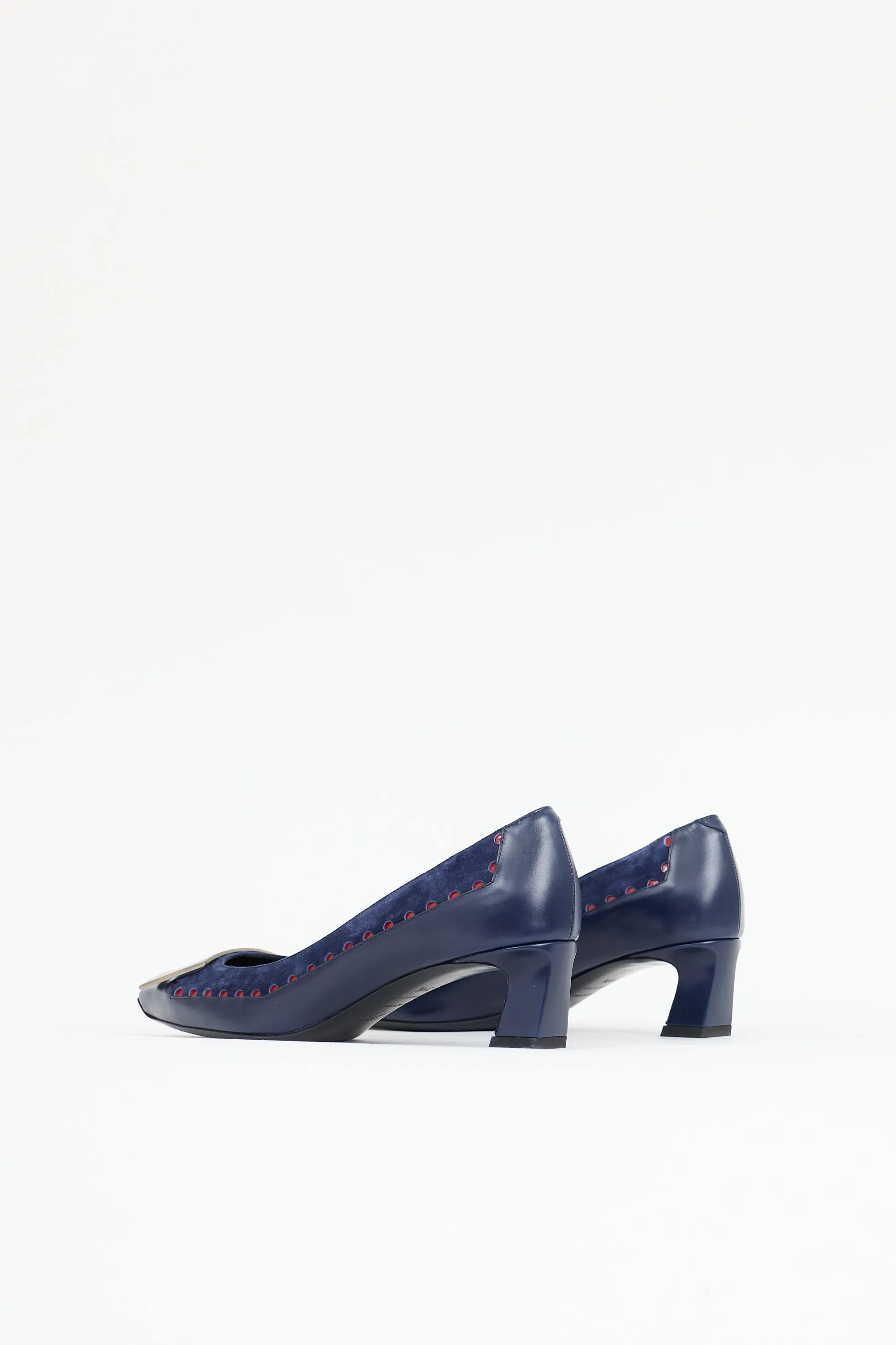 Leather & Suede Trompette Pump sold by VSP Consignment product image thumbnail 4