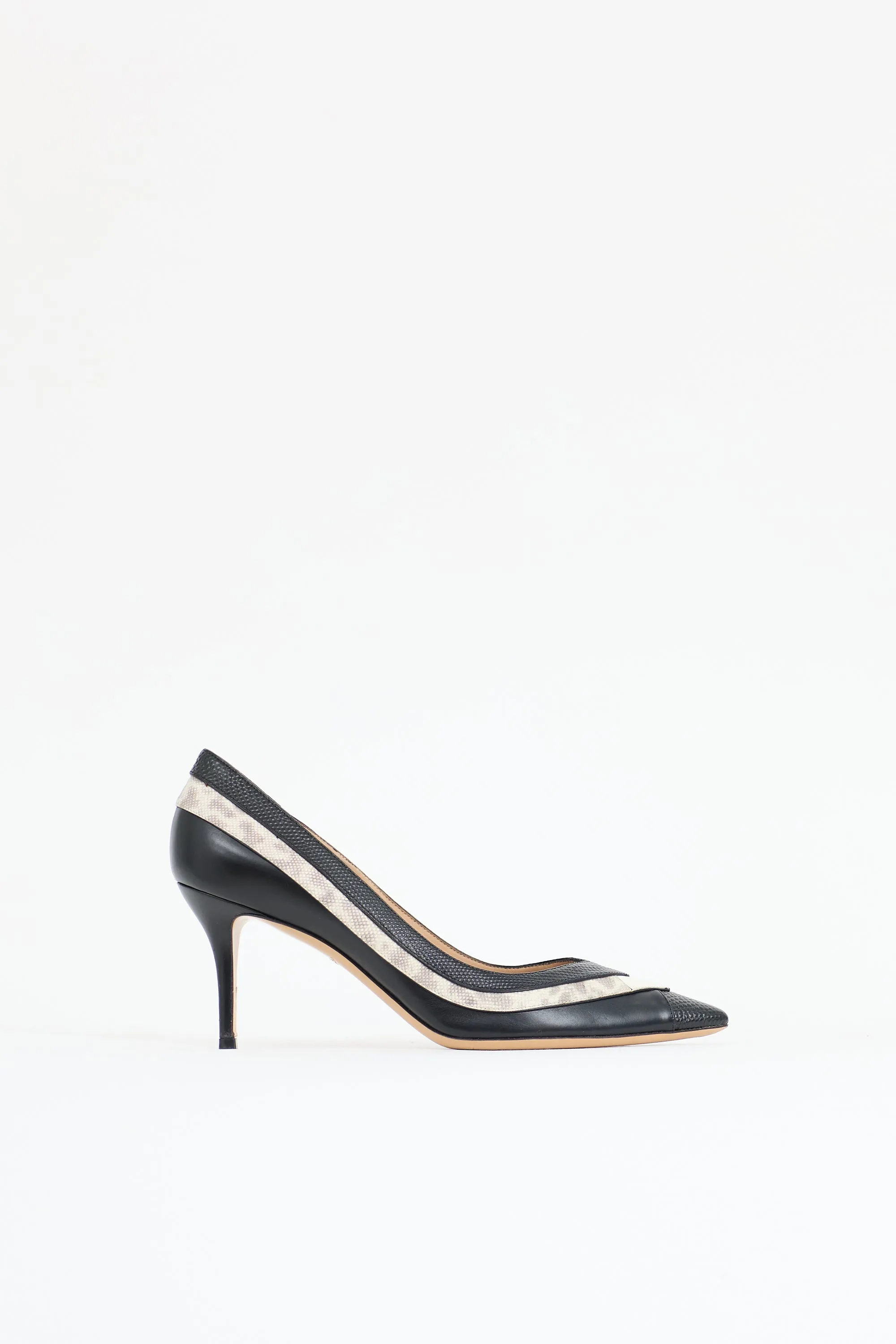 Leather Layered Pump sold by VSP Consignment