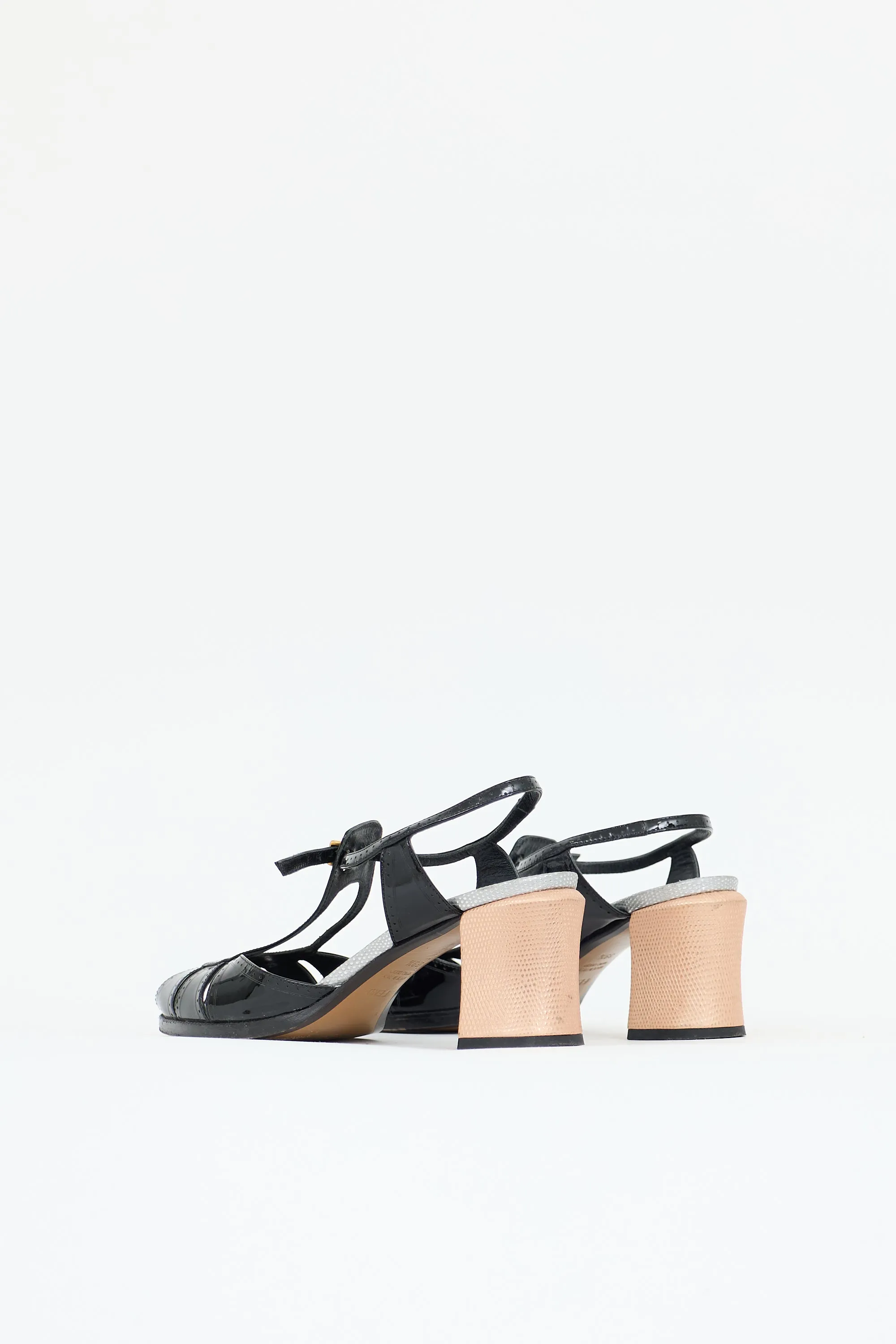 Patent T-Strap Sandal sold by VSP Consignment product image thumbnail 4
