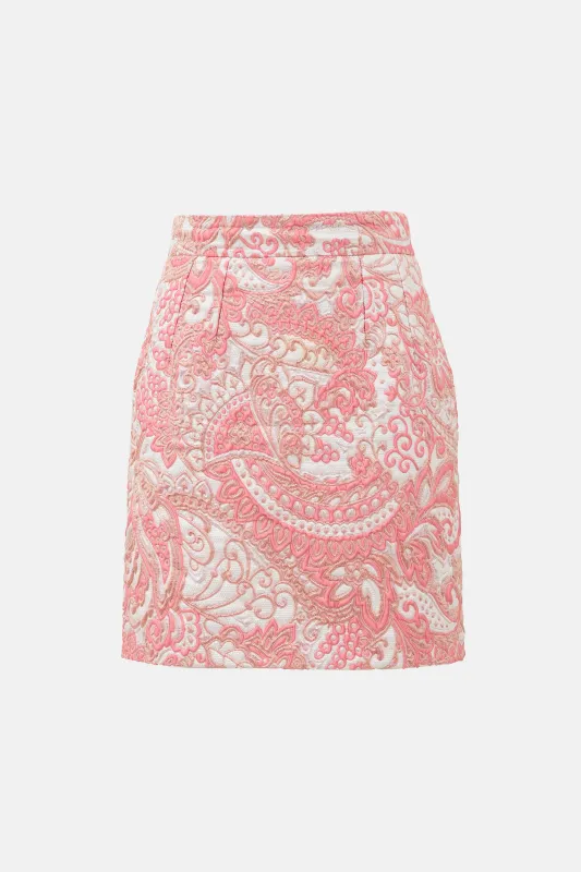 Paisley Jacquard Skirt sold by VSP Consignment