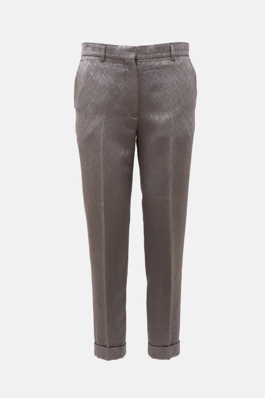 Wool Satin Jacquard Trouser made by Haider Ackermann