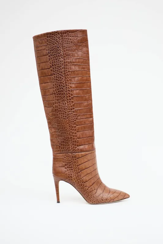 Embossed Knee High Boot sold by VSP Consignment