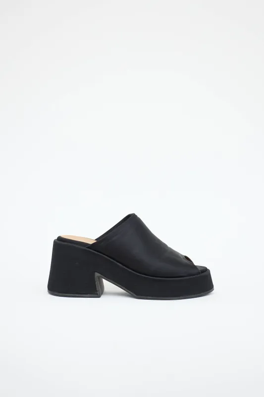 Peeptoe Platform Mule made by Ganni