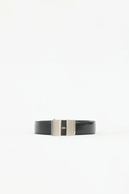 Leather BB Belt made by Balenciaga