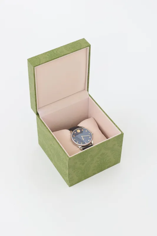 Stainless Steel & Leather G-Timeless 126.3 Watch made by Gucci