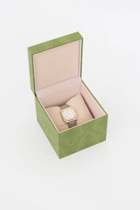 Stainless Steel & Gold G-Flat 30mm Watch sold by VSP Consignment