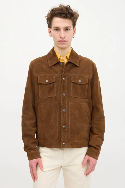 Suede Snap Button Jacket sold by VSP Consignment