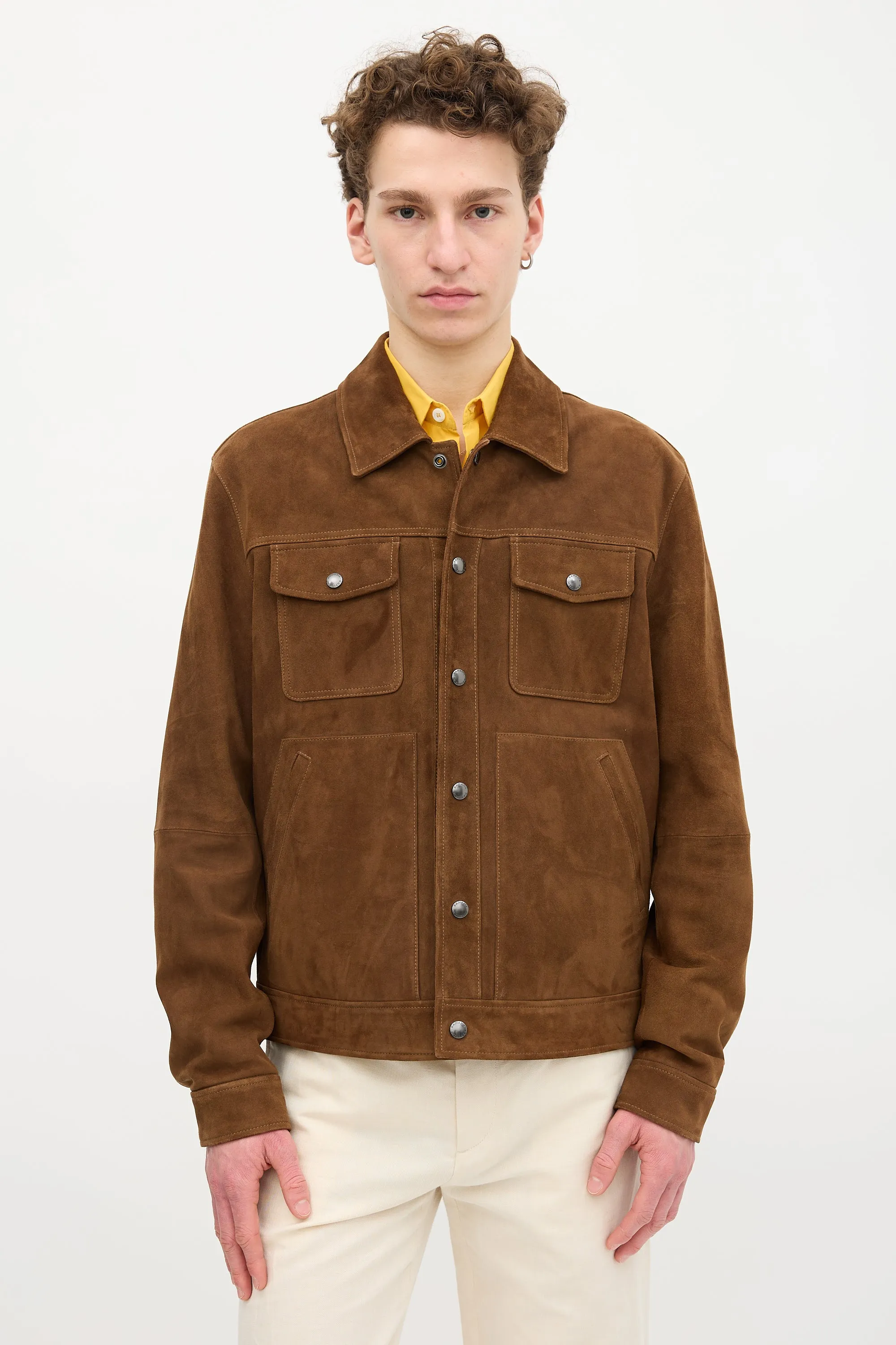 Suede Snap Button Jacket sold by VSP Consignment