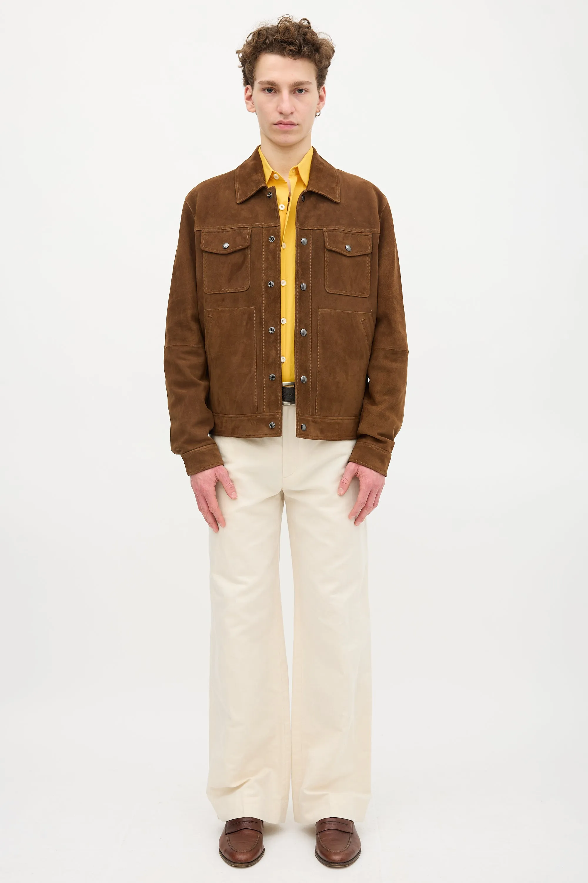 Suede Snap Button Jacket sold by VSP Consignment product image thumbnail 2
