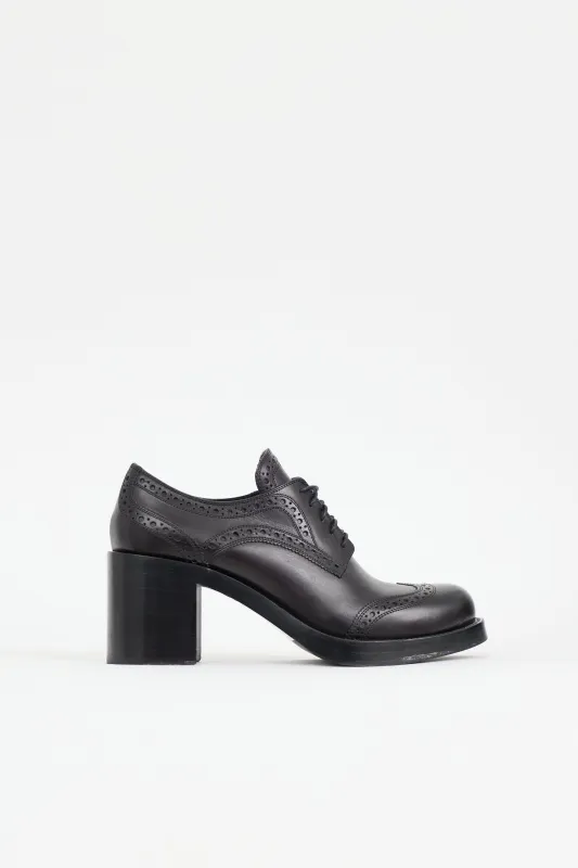 Leather Heeled Brogue sold by VSP Consignment