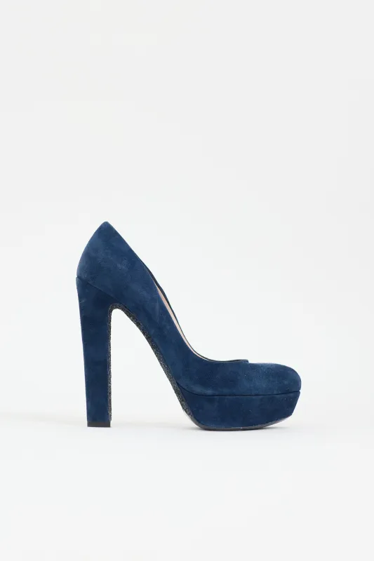 Suede Platform Pump sold by VSP Consignment