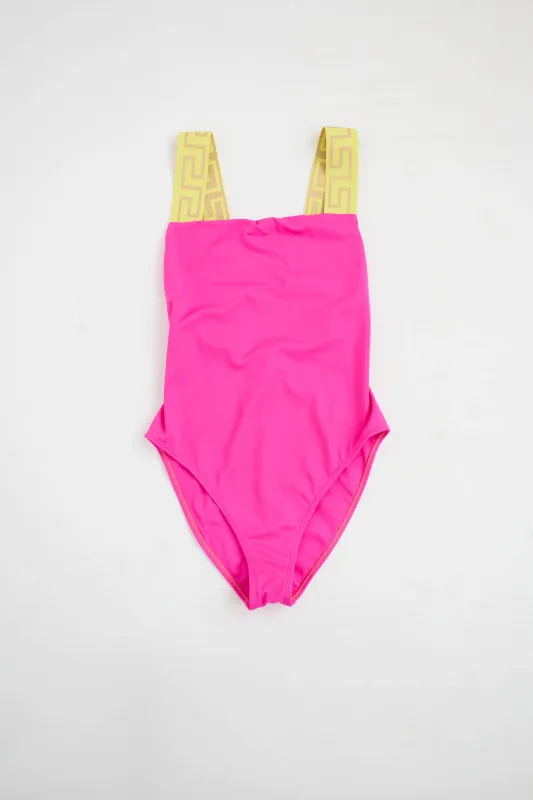 Greca Border One Piece Swimsuit sold by VSP Consignment